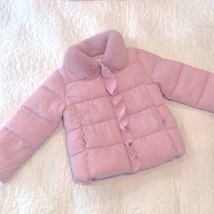 Mayoral faux fur collar coat